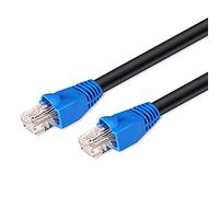 Perfect Outdoor Network Cable, CAT.6 Patch Cable for Outdoors, Water and UV Resistant, 10.00 Metres, Black