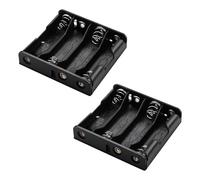 Perfect Pairz 4 AA Battery Holder BH341 Compatible with Parts Express Battery Holder, for Power Supply or Memory Backup in safes, Student Experiments, hobbyist Projects, Black - 2 Pcs