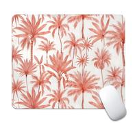 Perfect Paradise Tropical Palm Tree Floral Square Mouse pad, Texture, Waterproof, Anti Slip Rubber Base, Computer Mouse pad