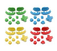 Perfect Part DIY Colorful ZL ZR L R ABXY Home Direction Buttons D Pad Keys Trigger Button for Switch Lite NS Lite Controller (Red)