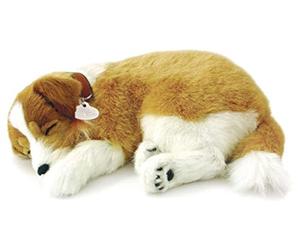 Perfect Petzzz ® The Original Breathing Pet Collie Puppy New Huggable Soft Version Plush Toy Gift Bundle