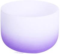 Perfect Pitch 432Hz Frosted Quartz Crystal Singing Bowl With Suede Striker & O-ring, For Meditation, Sound Healing, Yoga,A Third Eye,12 Inch
