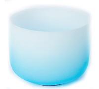 Perfect Pitch 432Hz Frosted Quartz Crystal Singing Bowl with Suede Striker & O-Ring, for Meditation, Sound Healing(G Throat,10 Inch)