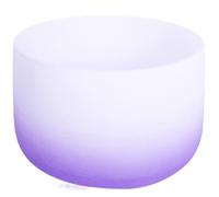 Perfect Pitch 432Hz Frosted Quartz Crystal Singing Bowl with Suede Striker & O-Ring, for Meditation, Sound Healing(A Third Eye,10 Inch)