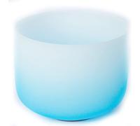 Perfect Pitch 432Hz Frosted Quartz Crystal Singing Bowl With Suede Striker & O-ring, For Meditation, Sound Healing, Yoga,G Throat,12 Inch