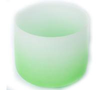 Perfect Pitch 432Hz Frosted Quartz Crystal Singing Bowl With Suede Striker & O-ring, For Meditation, Sound Healing, Yoga,F Heart,10 Inch