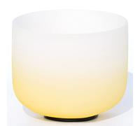 Perfect Pitch 432Hz Frosted Quartz Crystal Singing Bowl With Suede Striker & O-ring, For Meditation, Sound Healing, (Color : E Solar Plexus, Size : 8 Inch)