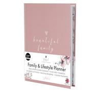 Perfect Planner Company - Family & Lifestyle Planner - Undated A5 Personal Planner - Children's Activities - Finances, Budgets, Holiday Planning - 100gsm FSC Paper - Flexi Cover, Dusky Pink