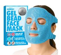 Perfect Remedy Face Ice Pack, Reusable Hot & Cold Ice Face Mask, Gel Compress for Helping with Puffy Eyes and Swelling Conditions, Facial Spa Cooling Mask for Women and Men (Blue)