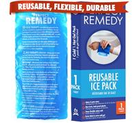 Perfect Remedy Gel Ice Pack for Hot & Cold Compress, Reusable Injury Ice Pack for Pain Relief Support, Soothing Soft Gel for Soreness Muscle Strain Condition, Hot Water Bottles Alternative (Blue, Reg)