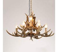 & Perfect ** - Retro Lamps Restaurant Lights Nordic Mediterranean antlers chandeliers Creative Cafe Clothing Store Personality Two-Tier Chandelier, 6+3 Lights