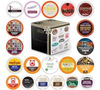 Perfect Samplers Dark Roast Coffee Pods Variety Pack, Strong Bold Coffee & Dark Roast Blends, Dark Roast Coffee Pods for Keurig K Cups Machines, Coffee Probpler 20 Count