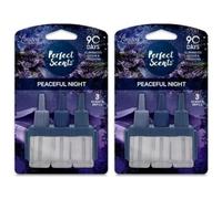 Perfect Scent Plug In Refill Air Freshener - Compatible with 3volution Long Lasting Fragrance (1 Pack= 3X20ml) (Peaceful Night, 2 Pack)