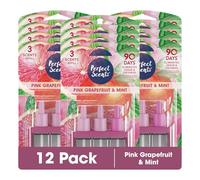 Perfect Scents 3 Scents Air Freshener Refill 12 Pack - Compatible with 3volution Pink Grapefruit & Mint 20ml