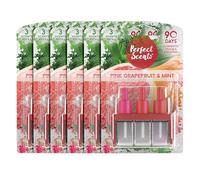 Perfect Scents 3 Scents Air Freshener Refill 6 Pack - Compatible with 3volution Pink Grapefruit & Mint - 20ml