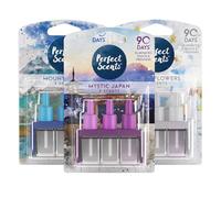 Perfect Scents 3 Scents Air Freshener Refill - Compatible with 3volution (Mystic Japan, Mountain Air & White Flowers) (Pack of 3)