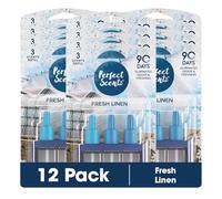 Perfect Scents 3 Scents Fresh Linen Air Freshener Refill 12 Pack - Compatible with 3volution 20ml