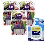 Perfect Scents 3volution Plug-In Air Freshener with 3 Wild Berries Refills, 20ml Each, 90 Days Freshness