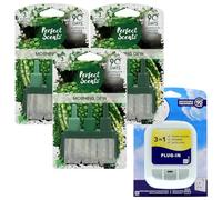 Perfect Scents 3volution Plug-In Air Freshener with 3x 20ml Morning Dew Refills, 90 Days Odour Eliminator