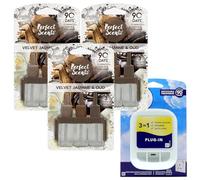 Perfect Scents 3volution Plug-In Air Freshener with 3x 20ml Refills, Velvet Jasmine & Oud Scent, 90 Days Freshness, Limited Edition