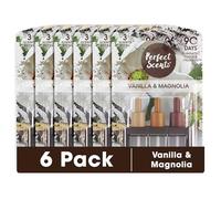 Perfect Scents 6 x 3 Scents Refill Air Freshener - Compatible with 3volution Vanilla and Magnolia 360ml, Brown