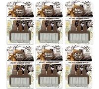Perfect Scents 6 x 3 Scents Refill Air Freshener - Compatible with 3volution Velvet Jasmine and Oud360ml,Brown