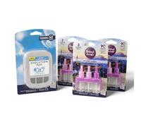 Perfect Scents Air Freshener Plug-In Starter Kit - MYSTIC JAPAN - Includes 1 x Smart Programming 3volution DEVICE PLUG & 3 x Refill Bottles 3 Alternating Scents for Odour Elimination Upto 90 Days