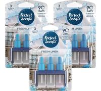 Perfect Scents Air Freshener Refill 3 Pack - 20ml Each | Fresh Linen Scent | Compatible with 3Volution
