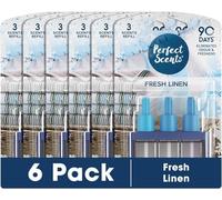 Perfect Scents Air Freshener Refill 6 Pack - 20ml Each | Fresh Linen Scent | Compatible with 3Volution