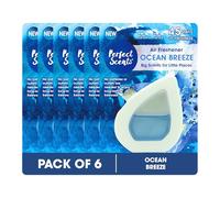 Perfect Scents Bathroom Air Freshener 6 Pack - 7.5ml Each - 45ml Total - Small Spaces Odour Eliminator - Ocean Breeze