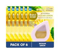 Perfect Scents Bathroom Air Freshener 6 Pack - 7.5ml Each - 45ml Total - Small Spaces Odour Eliminator - Sicilian Lemon