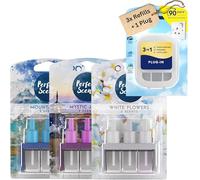 Perfect Scents plug in air freshener 3x Refills - 3volution Compatible Refill Air Freshener Mountain Air, Mystic Japan, White Flower 3volution plugin refill compatible with febreze