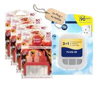 Perfect Scents plug in air freshener 4x Refills - 3volution Compatible Refill Air Freshener Apple & Cinnamon (1Pack = 3X20ml) air freshener refill 3volution plug in refill compatible with febreze