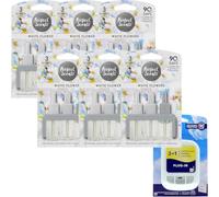 Perfect Scents Plug-In Air Freshener with 6 Refills, White Flowers Scent, 90 Days Freshness, 20ml per Refill