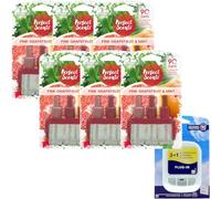 Perfect Scents Plug-In Air Freshener with 6x 20ml Refills, Pink Grapefruit & Mint, 90 Days Odour Eliminator