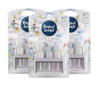 Perfect Scents Plug In Refill Air Freshener 3 Pack - Compatible with 3volution White Flowers 20ml