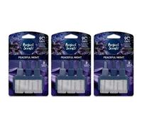 Perfect Scents Plug In Refill Air Freshener - Compatible with 3volution Long Lasting Fragrance + FabFinds Oil Burner (1 Pack= 3X20ml) (Peaceful Night, 3 Pack)