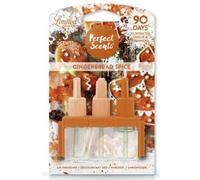 Perfect Scents Plug In Refill Air Freshener - Compatible with 3volution White Flowers Mystical Japan Gingerbread Spice Cinnamon Mountain Air & Forest Pine (1 Pack= 3X20ml) (Gingerbread Spice, 5 Pack)
