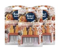 Perfect Scents Plug In Refill Air Freshener - Compatible with 3volution White Flowers Mystical Japan Gingerbread Spice Cinnamon Mountain Air & Forest Pine (1 Pack= 3X20ml) (Gingerbread Spice, 3 Pack)