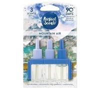 Perfect Scents Plug In Refill Air Freshener - Compatible with 3volution White Flowers Mystical Japan Gingerbread Spice Cinnamon Mountain Air & Forest Pine (1 Pack= 3X20ml) (Mountain Air, 4 Pack)