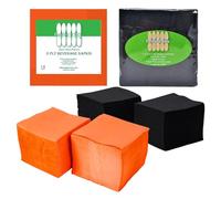 Perfect Stix Halloween Cocktail Napkins, Black and Orange, 200 Count Pack