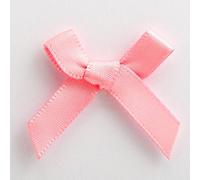 Perfect Tables Small 3cm Wide Mini Satin Ribbon Bows Pre-Tied Crafts (Pack of 20, Pink)