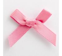 Perfect Tables Small 3cm Wide Mini Satin Ribbon Bows Pre-Tied Crafts (Pack of 30, Antique Pink)