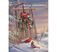 Perfect Timing - Lang Wintertime Cardinal Boxed Christmas Card, 5.38 x 6.88 Inches, 18 Cards with 19 envelopes (1004669)