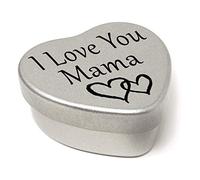 Perfect Way To Say I Love You. Beautiful Mini Silver Heart Gift Tin With Sweets, Present to say I Love You. Tin size 45mm x 45mm x20mm. (Mama)