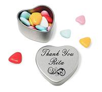 Perfect Way to Say Thank You Rita With A Mini Heart Tin Gift Present with Chocolates . Makes a beaufiful Gift or Present to show your Thanks, Fits Beautifully in the palm of your hand. Tin Measurements 45mmx45mmx20mm