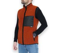 Perfect Wool - Wool Vest - Merino Vest for Women and Men - Warm and Soft - for Autumn and Winter, with Stand-Up Collar, Zipper and Pockets - Orange - Size XXL