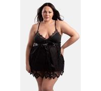Perfect4U Women's Elle Black Plus Size Babydoll with Satin Belt | Size: 18-20 Perfect4U Black 18-20