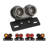Perfectch 40W 40-LED Motorcycle Tail Light Integrated Driving&Brake Light Turn Signal Lamp With License Plate Bracket (Black)