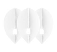 PerfectDarts 1 SET L STYLE CHAMPAGNE DART FLIGHTS TEARDROP PEAR WHITE